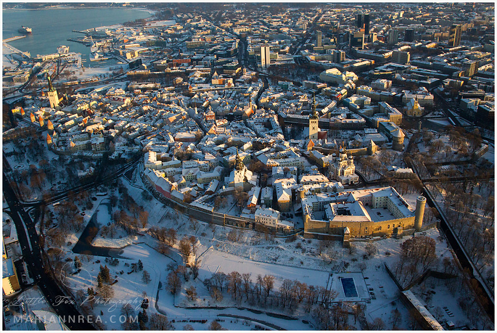 The old town of Tallinn from above